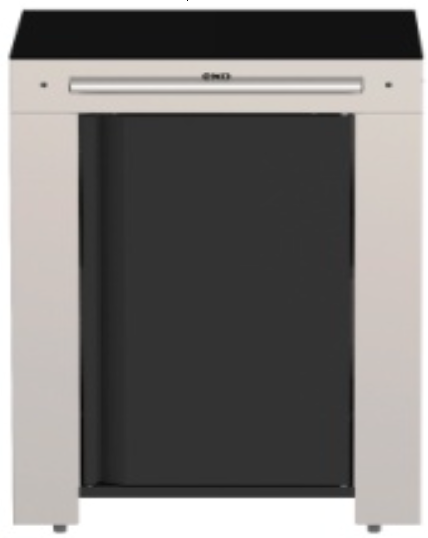 FELIX 60 cm Black and Stainless Side-Table