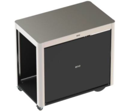 ACHILLE 92 cm Stainless Steel Trolley with Curtain