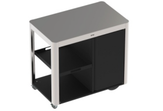 ACHILLE 92 cm Stainless Steel Trolley with Door