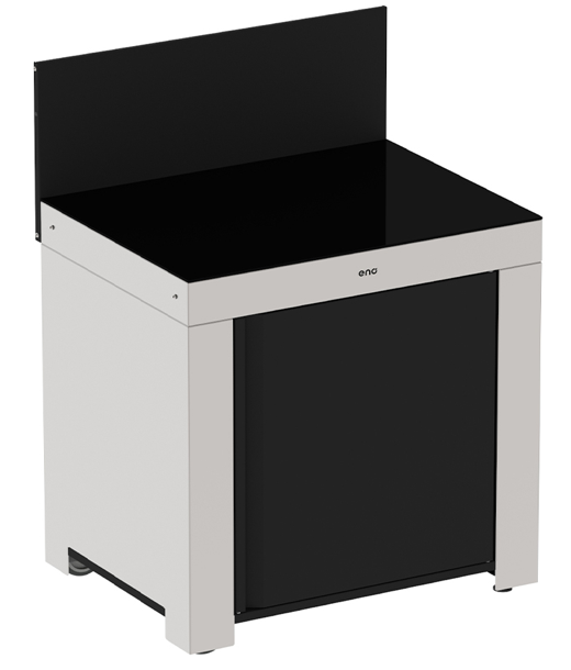 Worktop Module 80 cm Black and Stainless Steel