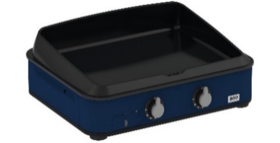 ENOSIGN 65 cm Blue Navy Plancha Gas 2 Burners