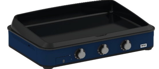 ENOSIGN 80 cm Bleu Marine - Plancha Gaz 3 Feux