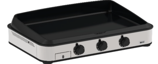 ENOSIGN 80 cm Stainless - Plancha Gas 3 Burners